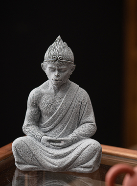 仿真斗战圣佛摆件园艺假山花卉盆景微景观鱼缸造景大圣孙悟空佛像