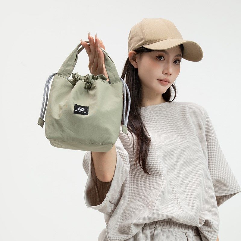 日韩抽绳轻c便单肩女包手提休闲个性多功能斜挎水桶包物品收纳小,淘宝优惠券,粉丝福利购,淘宝优惠卷