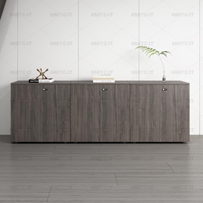 办公家具职员办公桌椅组合花梨木系会议桌书柜简约办公柜整套 - 图2