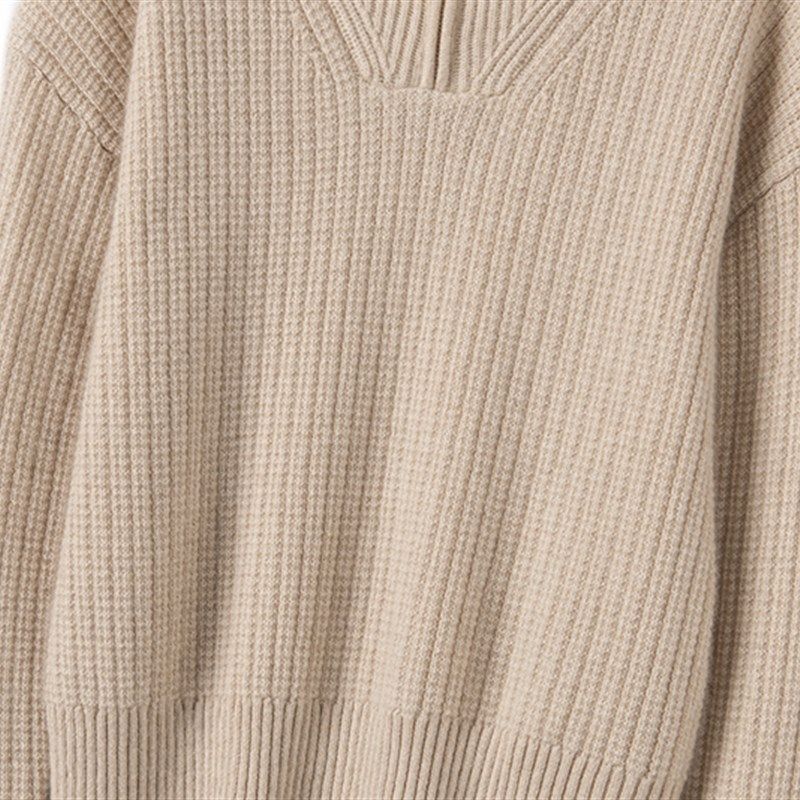 气质内敛又夺目~重磅加厚半拉链100纯山羊绒女针织套头毛衣,淘宝优惠券,粉丝福利购,淘宝优惠卷