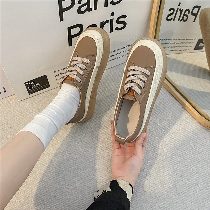 一脚蹬软皮女鞋平底2025年新款小白鞋女士牛筋底休闲单鞋浅口单鞋,淘宝优惠券,粉丝福利购,淘宝优惠卷