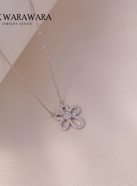 花朵项链小清新百搭气质小众甜美