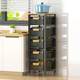 Household storage rack floor-standing trolley multi-layer kitchen supplies storage rack fruits and vegetables seasonings storage rack