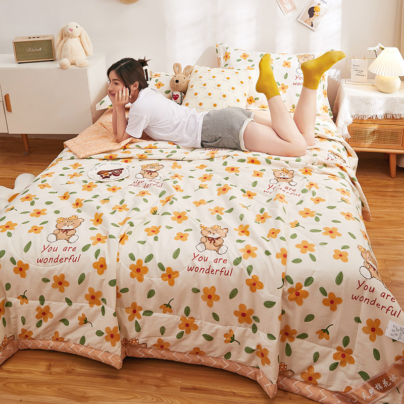 全棉夏凉被空调被纯棉夏季可机洗水洗棉花夏被儿童春秋薄被子被芯,淘宝优惠券,粉丝福利购,淘宝优惠卷