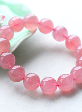 粉水晶手链女招桃花姻缘马粉水晶手链送闺蜜女友手串饰品新年礼物