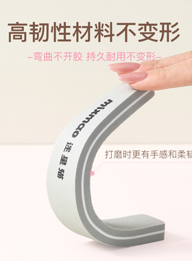 迷星猫美甲搓条海绵双面指甲锉打磨抛光修型砂条卸甲美甲工具