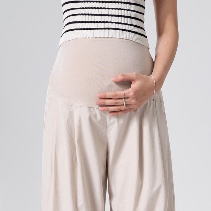 孕妇休闲裤夏季薄款2023新款夏款宽松纯棉阔腿裤外穿夏装直筒裤子,淘宝优惠券,粉丝福利购,淘宝优惠卷