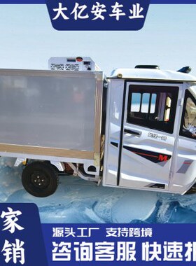 冷链电动三轮冷藏车牛奶货运车蔬菜水果冻品低温运输三轮冷藏车