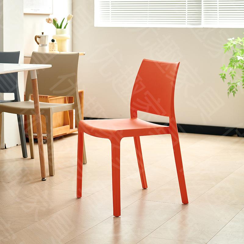 加厚塑料椅简约成人椅子可叠放餐椅家用靠背椅餐桌凳子户外休闲椅 - 图2