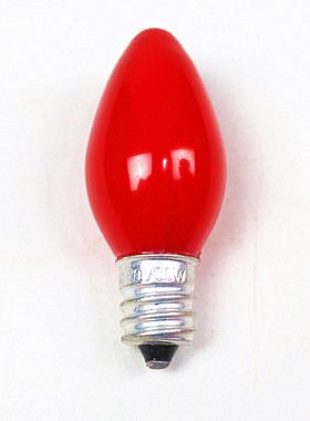 小尖灯泡照明电器E12灯头220V莲花灯灯泡红色(非LED)灯螺口灯泡