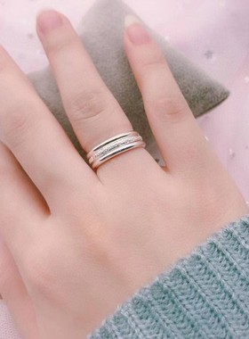 足银999精品做工三生三世戒指几种戴法女生礼物