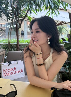 雾霭金色黄昏 黄打屁天然黄水晶黄虎眼石招O财好运旺事业手链手串