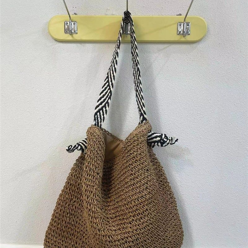 度假草编包包女士2024新款夏天海边大容量藤编织沙滩X包单肩腋下,淘宝优惠券,粉丝福利购,淘宝优惠卷