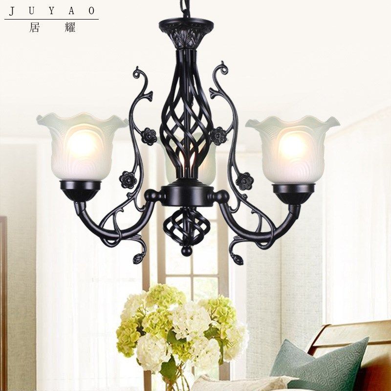 欧式吊灯乡村3头铁艺吸顶6头8床头壁灯青铜客厅卧室吸顶家装主材,淘宝优惠券,粉丝福利购,淘宝优惠卷
