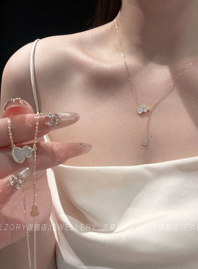 官方纯银天然贝母葫芦项链女