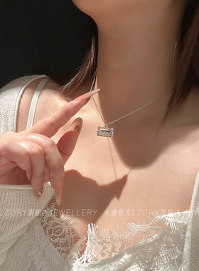 正品S925平安锁纯银小银锁项链