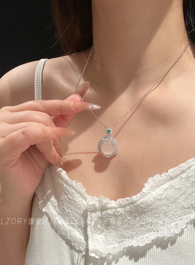 冰种玉髓项链女蛋面轻奢高级感
