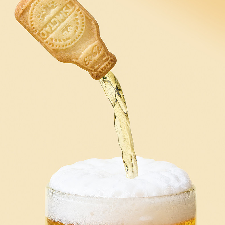 青岛啤酒博物馆文创纪念品白啤黄油芝士饼干青岛特产伴手礼物顺丰