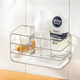 Wall-mounted stainless steel kitchen sponge drain rack pool sink table storage rack small dishwashing cloth storage basket