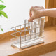 Wall-mounted stainless steel kitchen sponge drain rack pool sink table storage rack small dishwashing cloth storage basket