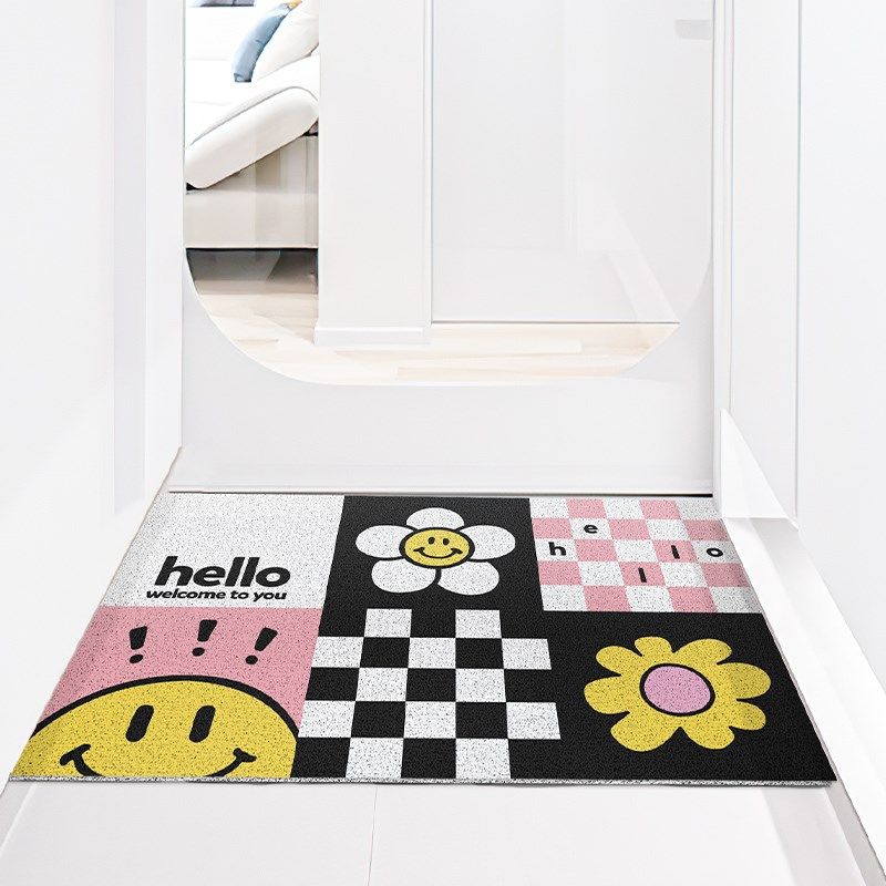 摊牌 雏菊入户门地垫可裁剪蹭脚垫门口百搭丝圈耐脏防滑除尘垫子,淘宝优惠券,粉丝福利购,淘宝优惠卷