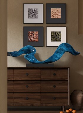 入户玄关造景摆件轻奢别墅酒店大堂创意现代艺术雕塑软装工艺品