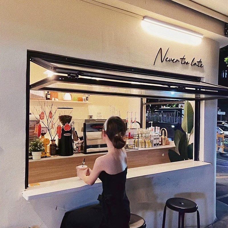上下折叠窗铝合金窗轻松提拉任意悬停窗网红奶茶店咖啡店厨房窗,淘宝优惠券,粉丝福利购,淘宝优惠卷
