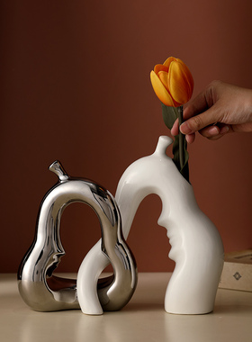 现代简约陶瓷摆饰创意轻奢艺术高档玄关酒柜工艺礼品摆饰家居客厅