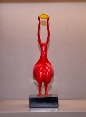 北欧人物雕塑摆件抽象瑜伽少女客厅玄关电视柜酒柜装饰品现代简约