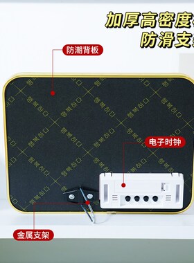 鲁迅励志时钟摆台学习很苦坚持很酷激励孩子学生书桌面装饰摆件画