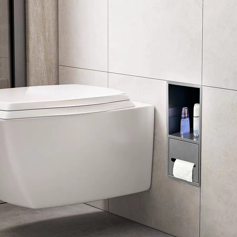 不锈钢壁龛化妆室浴室金属嵌入式垃圾桶网红成品马桶边可定制尺寸,淘宝优惠券,粉丝福利购,淘宝优惠卷