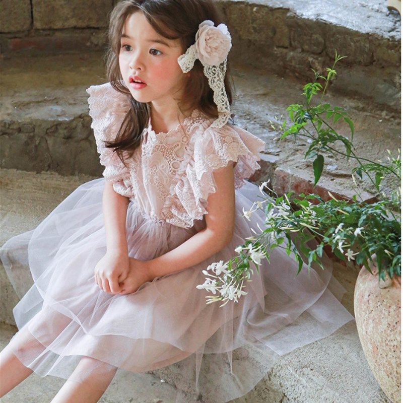 2024夏季新款韩国童装草莓珊女孩宝3456岁粉色公主气质碎花连衣裙,淘宝优惠券,粉丝福利购,淘宝优惠卷