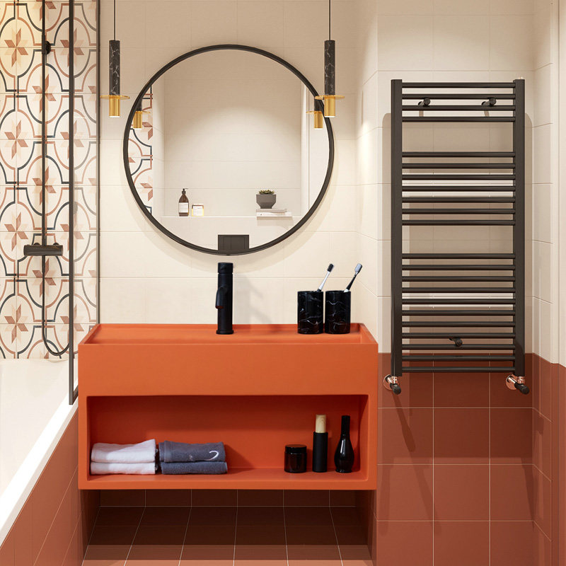 北欧人造石浴室柜组合洗手盆洗脸柜挂壁式挂墙式卫生间台盆柜橙色,淘宝优惠券,粉丝福利购,淘宝优惠卷