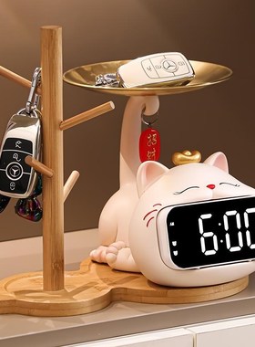 轻奢高档钥匙收纳k摆件入户玄关鞋柜时钟摆件乔迁新居礼品搬家礼