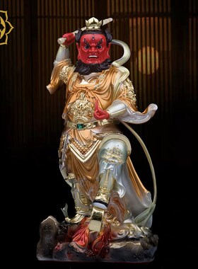 王灵官神像王天君像火神树脂彩绘客厅玄关工艺礼品摆饰