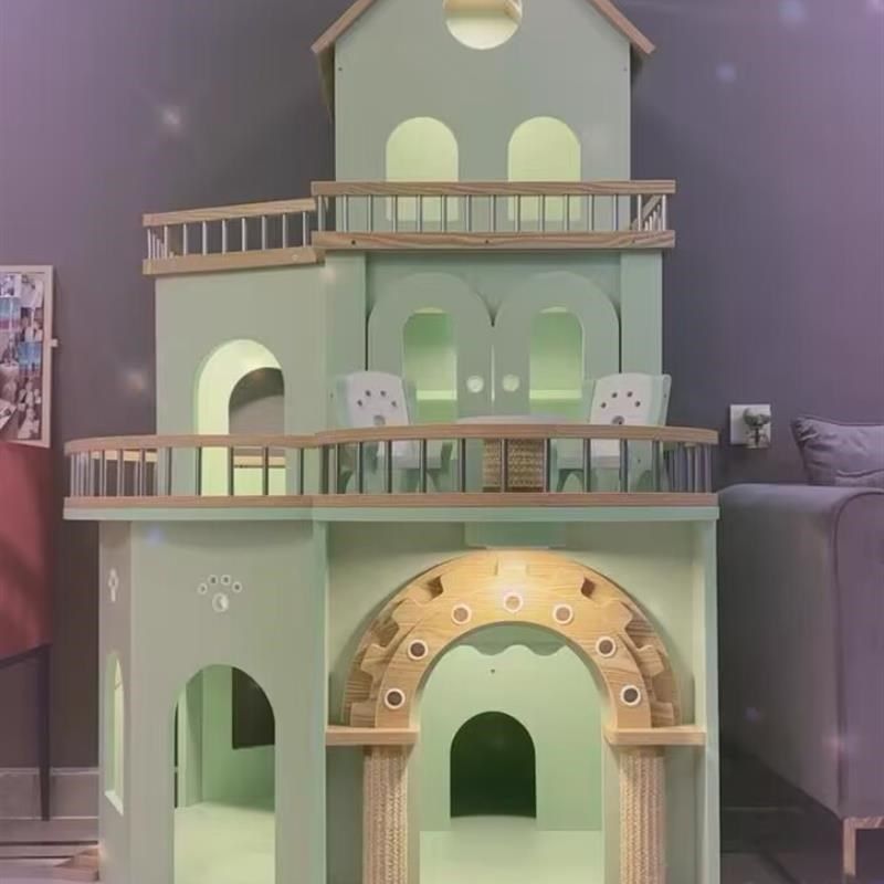 猫咖商铺猫咪别墅展示架猫抓柱剑麻抓板大型一体跳板实木宠物直销,淘宝优惠券,粉丝福利购,淘宝优惠卷