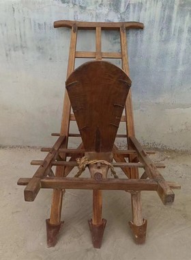 民俗老物件农耕文化旧农q具风车木犁水车播种机村史馆展览怀旧摆