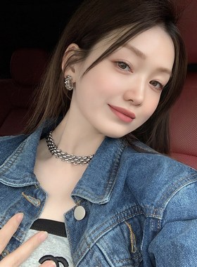 钛钢不掉色欧美个性夸张粗链条项链高级感时尚气质百搭锁骨链颈链