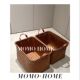 MOMO HOME household dirty clothes storage basket dirty clothes basket put clothes snacks toys bamboo weaving rattan weaving