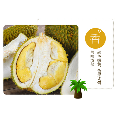 中国农垦金枕榴莲果肉泰国金枕果肉A级自然树熟榴莲肉顺丰包冷链