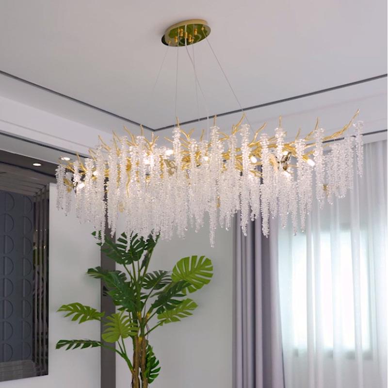 后现代轻奢客厅水晶吊灯设计师款轻奢树枝大气欧式法式水晶灯家用 - 图1