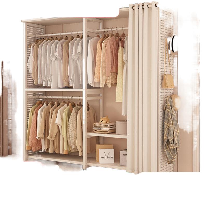 Ehd网红洞洞板简易衣帽架家用卧室入户门挂衣架铁艺开放式衣柜防 - 图3