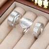 Stainless steel cross-border niche punk geometric irregular open ring ladies set European and American retro hip-hop ring