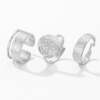 Stainless steel cross-border niche punk geometric irregular open ring ladies set European and American retro hip-hop ring