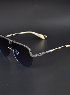 复古十字架新款墨镜 大脸厚实连体风镜防护太阳眼镜 经典装饰眼镜