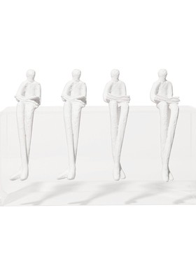 一匚现代样板房书房书柜看书小人摆件飘窗客厅茶几售楼处软装饰品