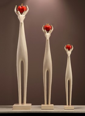 入户玄关艺术摆件进门客厅壁龛电视柜1米竖高细长大型装饰品乔迁