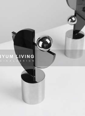 简约现代轻奢水晶雕塑摆件样板间书房家居玄关售楼处装饰品摆设