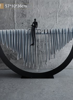 抽象艺术人物雕塑摆件北欧样板间书房售楼处客厅玄关电视柜装饰品