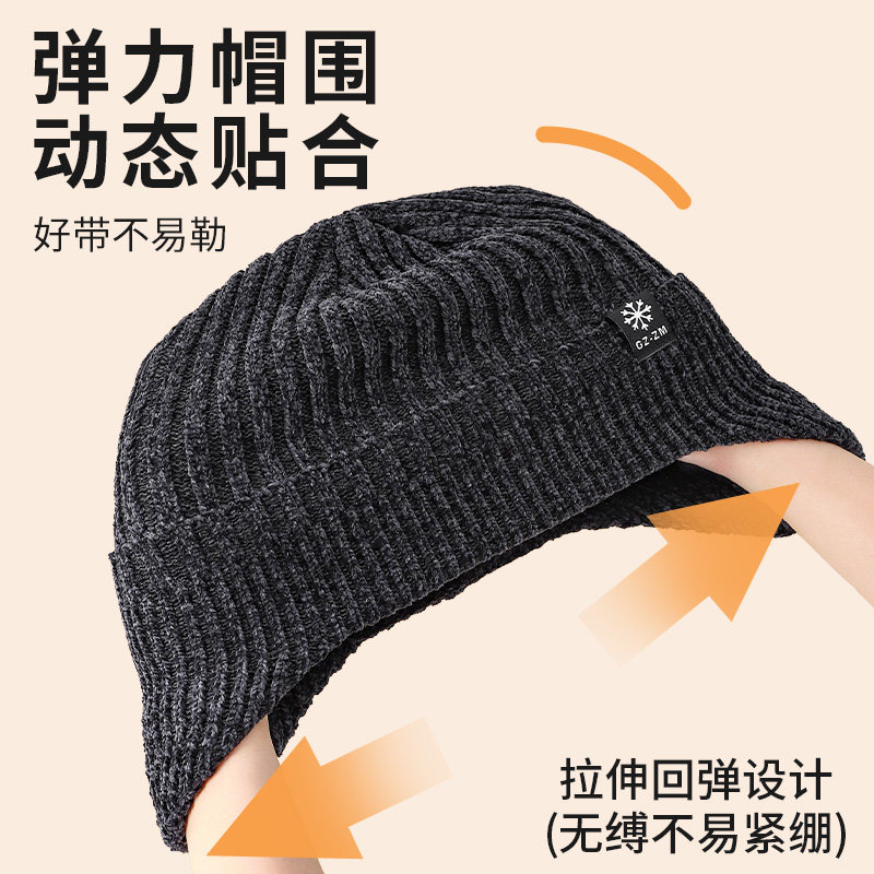 【加绒款】帽子男冬防寒针织帽保暖毛线帽棉帽冬季电动车防风护耳,淘宝优惠券,粉丝福利购,淘宝优惠卷